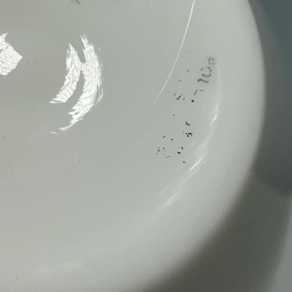 Vintage 40s DeLuxe Inc USA Signed Hand Painted Floral Vase Milk Glass - Picture 11 of 12